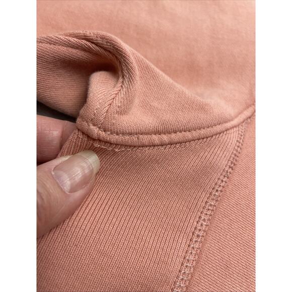 Allsaints Navarre Cropped Sweatshirt Womens L Peachy Pink Slouchy Boxy Lounge - Picture 8 of 9